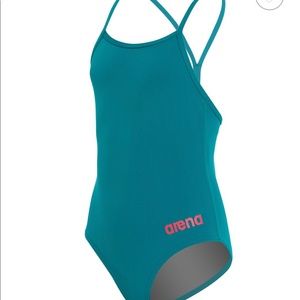Arena Women's Mast Hi MaxLife Thin Strap Open Racer Back One Piece Swimsuit NWT